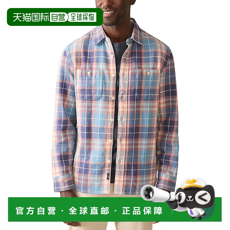 自营Faherty冲浪法兰绒衬衫-蓝色 美国奥莱直发