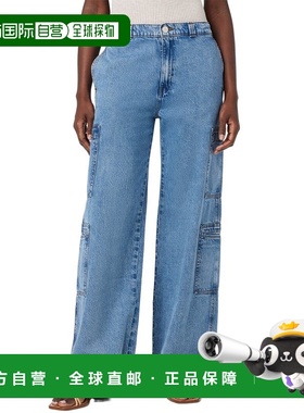 自营HUDSON Jeans Cargo Sandlot Wide Leg Jean - blue 美国奥莱
