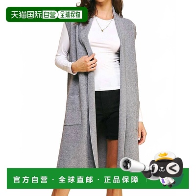自营 pinch热灰色马恩长背心开衫-杂色灰色 美国奥莱直发