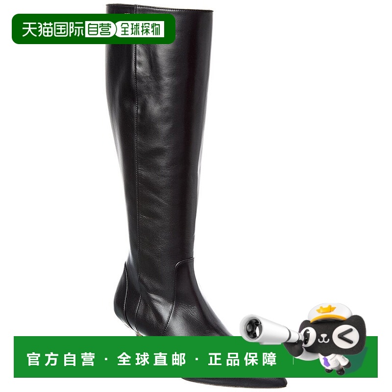 自营Stuart Weitzman Mara 50 Zip Leather Knee-High Boot - bla