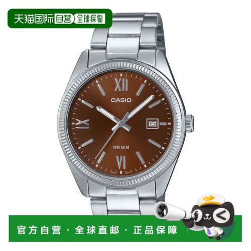 自营Casio Men’s Stainless Steel Analog Watch Brown Dial - M