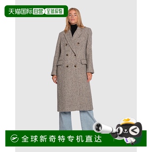 belle bloom无论我走到哪里 自营 美国奥莱 棕色 粗花呢大衣