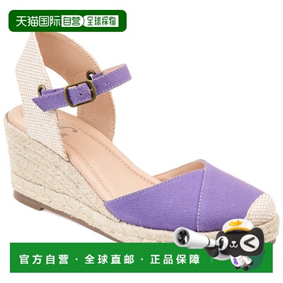 自营 Journee Collection 女式 Tru 舒适泡沫宽幅 Ashlyn 坡跟鞋