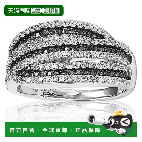 自营Suzy Levian Sterling Silver White and Brown Cubic Zircon