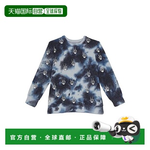 多 男孩黑色蓝色扎染骷髅和平圆领GBO278 自营 chaser追逐者运动衫