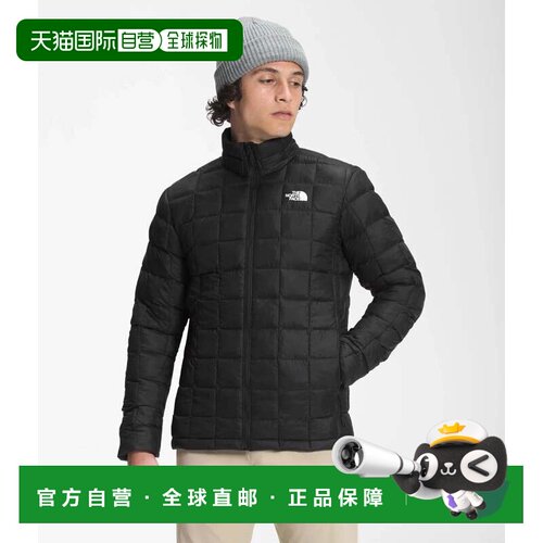 自营The North Face Thermoball生态夹克男士黑色绗缝全拉链FROG6