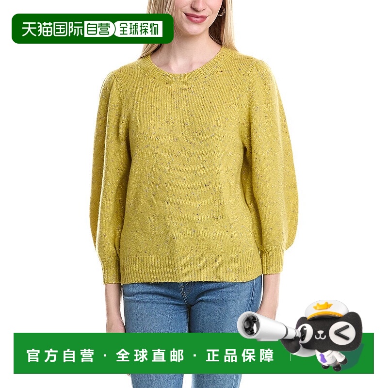 自营Autumn Cashmere Puff Sleeve Wool & Cashmere-Blend Sweate