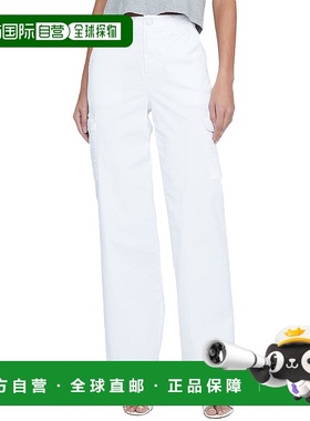 自营 L'AGENCE Channing高腰徒步长裤-白色 美国奥莱直发休闲裤