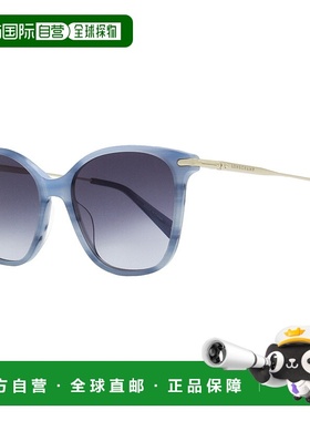 自营 Longchamp Women's Square Sunglasses LO660S 421 Blue Mar