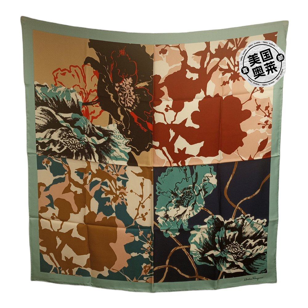 salvatore ferragamo 女士 727122 印花真丝围巾 - 多色 【美国奥