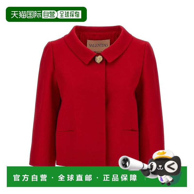 自营 valentino garavaniCrepe Couture Blazer With Rhinestone
