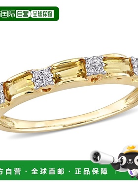 自营 mimi & max3/8 CT TGW 10k 金黄水晶和钻石装饰永恒戒指 -