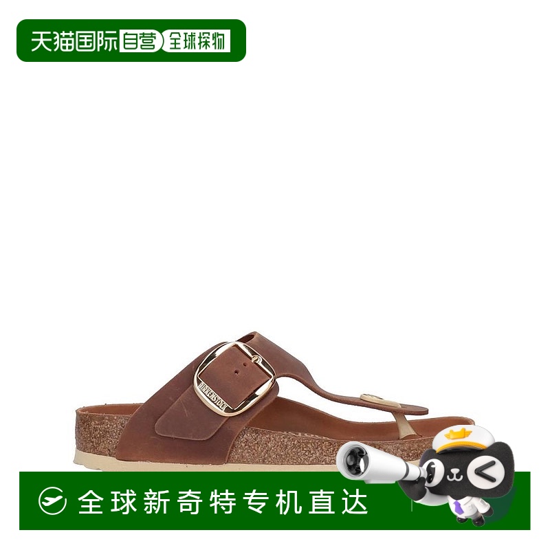 1h可退 【美国直邮】BIRKENSTOCK 运动拖鞋 软真皮圆头平底人字拖