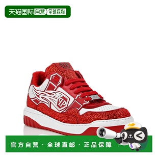 Moon plein皮革低帮运动鞋 Walker 白色 美国奥 自营 红色 philipp