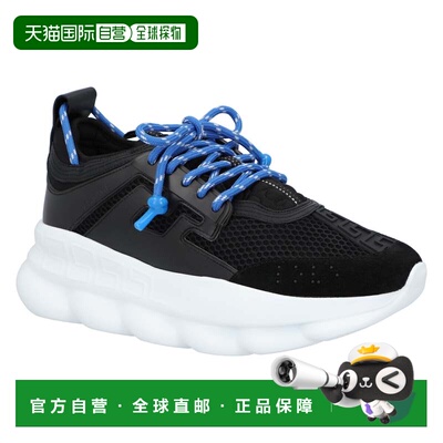 自营versaceChain Reaction Sneaker - black 美国奥莱直发运动鞋