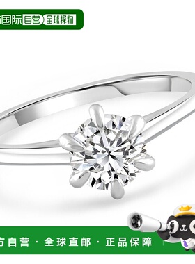 自营 pompeii3.90 克拉钻石单石订婚戒指 14k 金实验室培育 6 爪