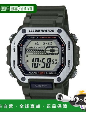 自营Casio Men's Heavy-Duty Digital Sport Watch with Green Ba