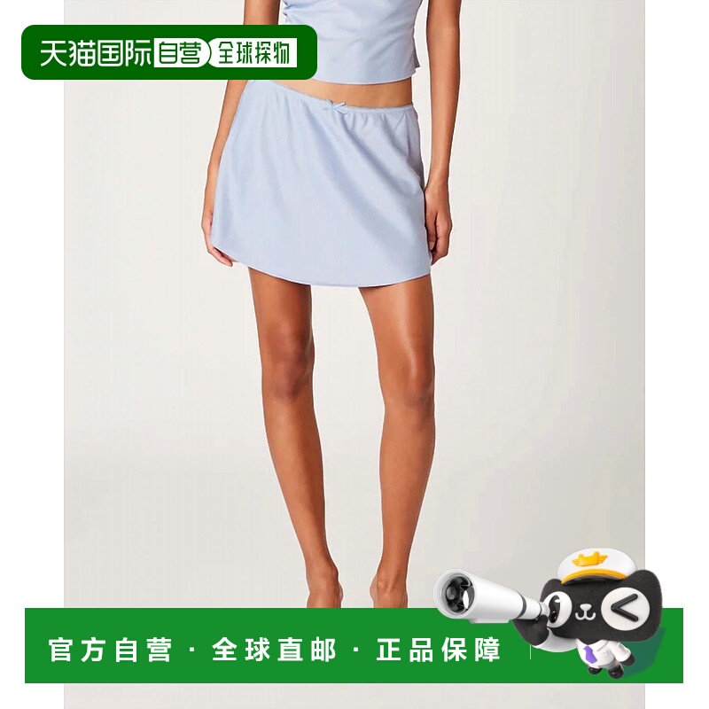 自营niaPull On Flowy Mini Skort In Blue - blue 美国奥莱直发