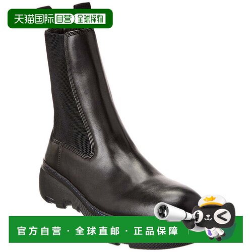 自营Burberry Creeper皮革切尔西靴-黑色 美国奥莱直发