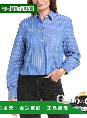 自营rag & bone Max Cropped Shirt - white 美国奥莱直发