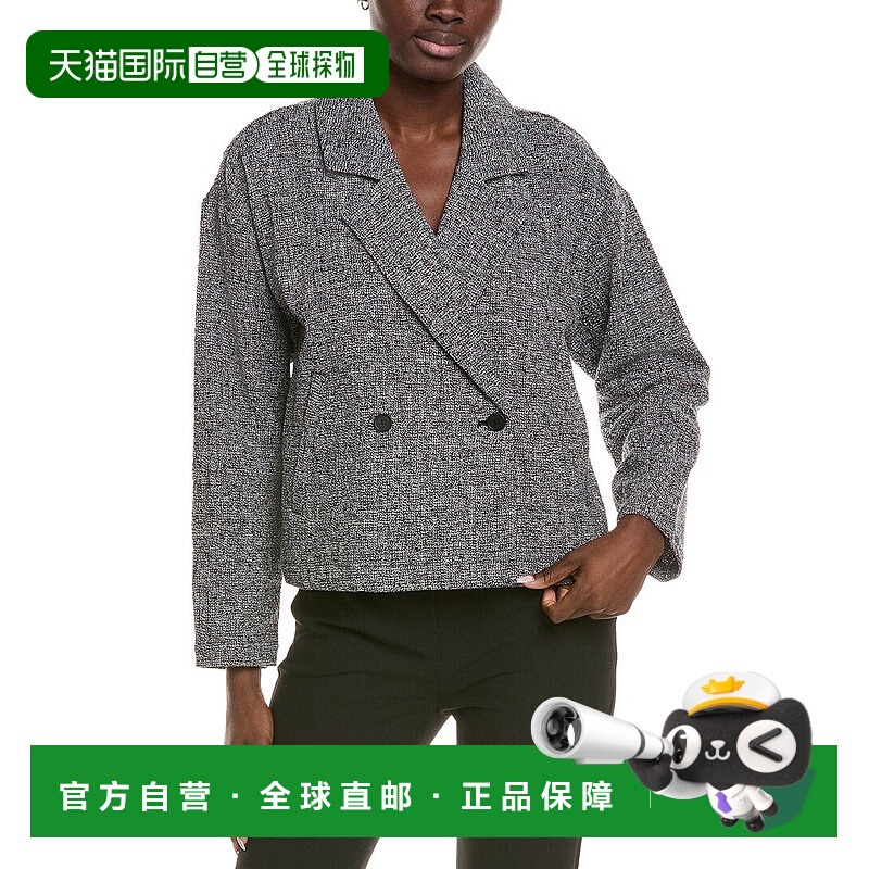 自营EILEEN FISHER Petite Short Blazer - white 美国奥莱直发