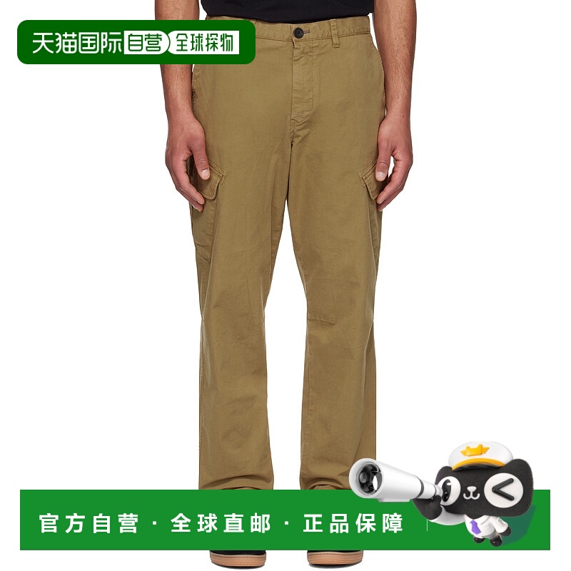 香港直邮潮奢 PS Paul Smith 男士 棕色 Broad Stripe Zebra 工装