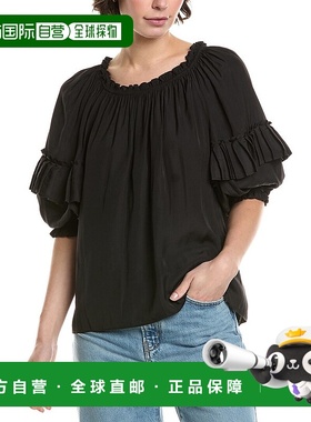 自营 ramy brook拉米 布鲁克 水 顶 - 黑色 美国奥莱直发上衣女装
