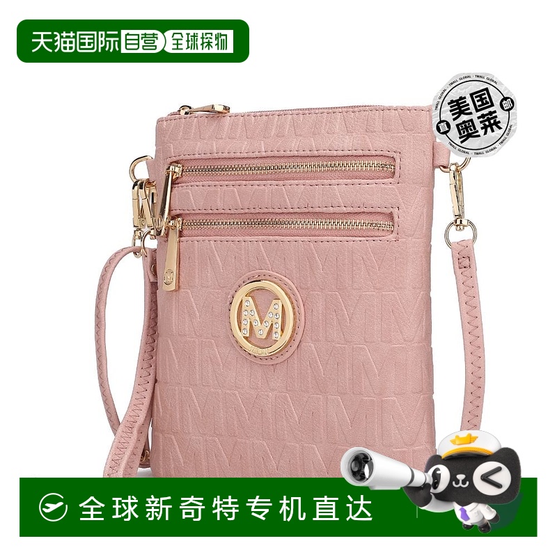 自营mia k collectionScarlett 女士纯素皮革斜挎包 - 玫瑰粉色