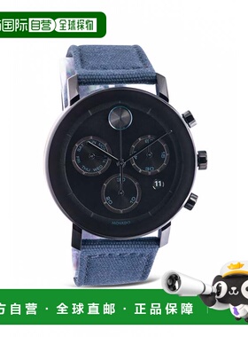 自营Movado Bold Evolution计时码表帆布男士手表-蓝色 美国奥莱