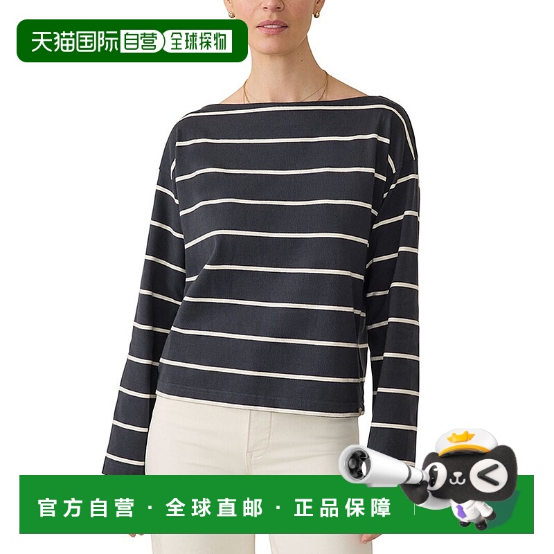 自营Faherty运动衫船领上衣-黑色 美国奥莱直发