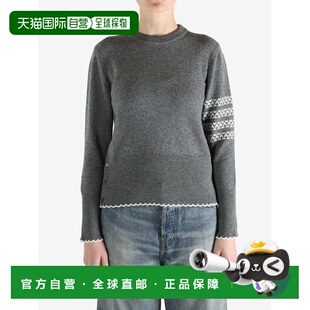 美国直邮THOM BROWNE-女士4酒吧假日赫克托球衣Intarsia Classic