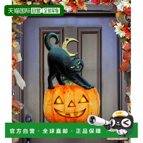 自营Designocracy Spooky 万圣节猫门衣架 - 多色 美国奥莱直发