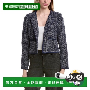 自营laundry by shelli segalShelli Segal贴袋粗花呢夹克洗衣-蓝