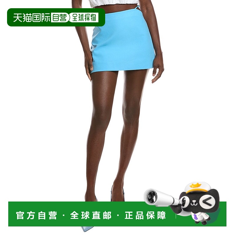 自营GANNI Suiting Mini Skirt - blue 美国奥莱直发