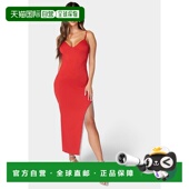 美国奥 Fringe Women 自营Bebe Slit High red Detail Dress
