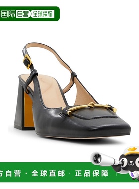 自营 Ted Baker 女士 Mia Icon 皮革露跟高跟鞋，黑色 - 黑色 美