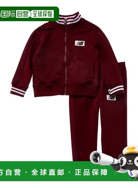 自营New Balance 2pc Full Zip Jacket & Pant Set - red 美国奥