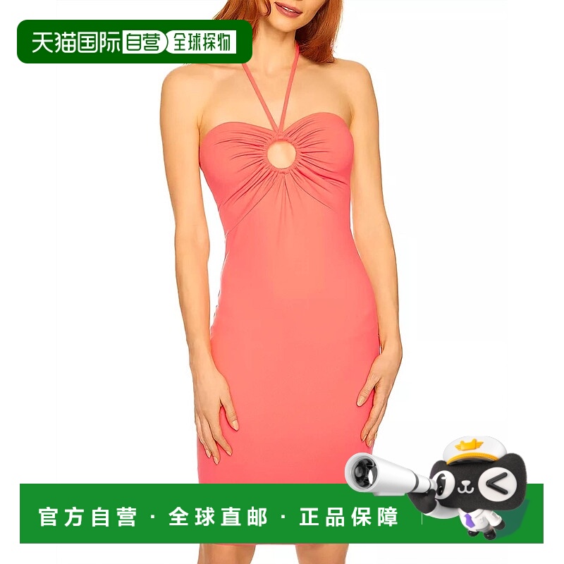 自营susana monacoKeywhole Ring Halter迷你连衣裙橙色Cosmo-橙C