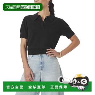 自营Splendid Christa Polo Sweater - black 美国奥莱直发
