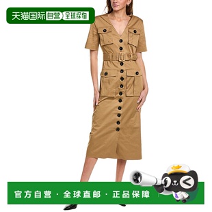 TOCCIN 棕色 Finn 中长连衣裙 美国奥莱直发 Safari 自营