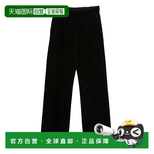 自营golden goose宽腿棉混纺星星慢跑长裤-黑色 美国奥莱直发