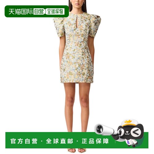 自营ELLIATT Tasmin Puff Sleeve Mini Dress - multi 美国奥莱直