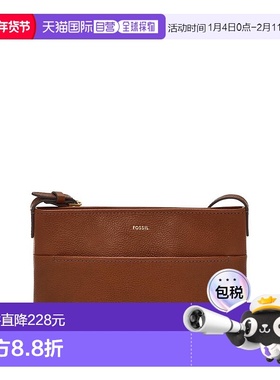 1h可退 【美国直邮】fossil 女士 单肩包真皮斜挎包正品高端百搭