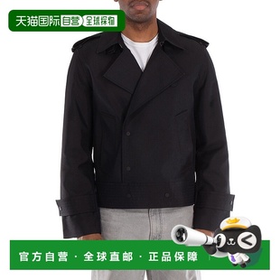 黑色 夹克 美国奥莱直发博柏利 Burberry双排扣长袖 自营
