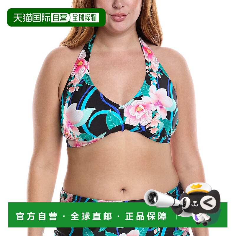 自营 La Blanca Nightfall 镶边挂脖上衣 - 黑色 美国奥莱直发