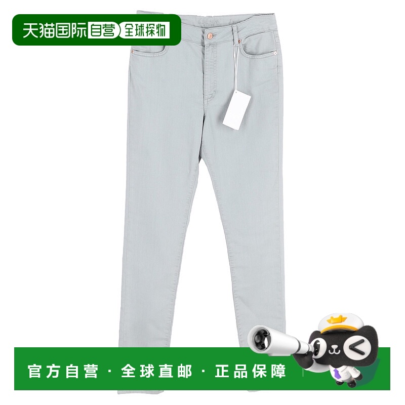 自营 浅灰色棉质牛仔Escada直筒牛仔裤-灰色 美国奥莱直发