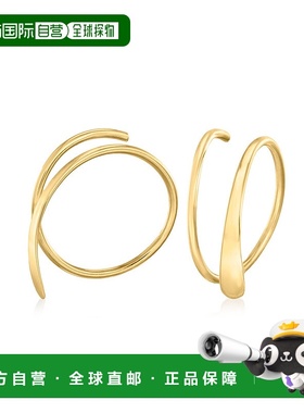 自营 Ross-Simons 14kt 黄金 Endless Teardrop Wire Threader 耳
