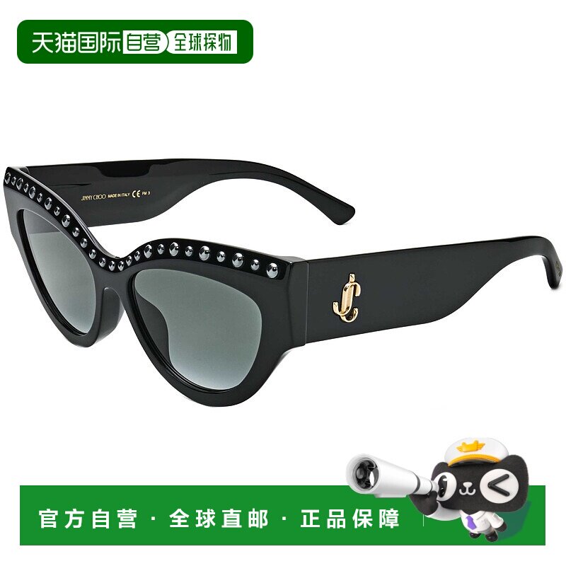 自营 Jimmy Choo女士55毫米灰色太阳镜-黑色 美国奥莱直发