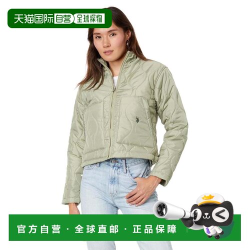 自营u.s. polo assn.美国Polo Assn作物夹克女士洋葱长袖全拉链FR