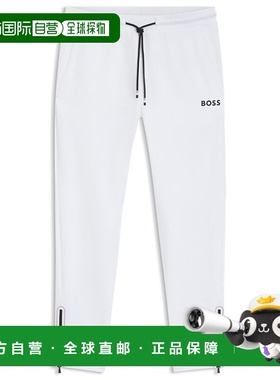自营bossActive stretch-gabardine tracksuit bottoms with ther